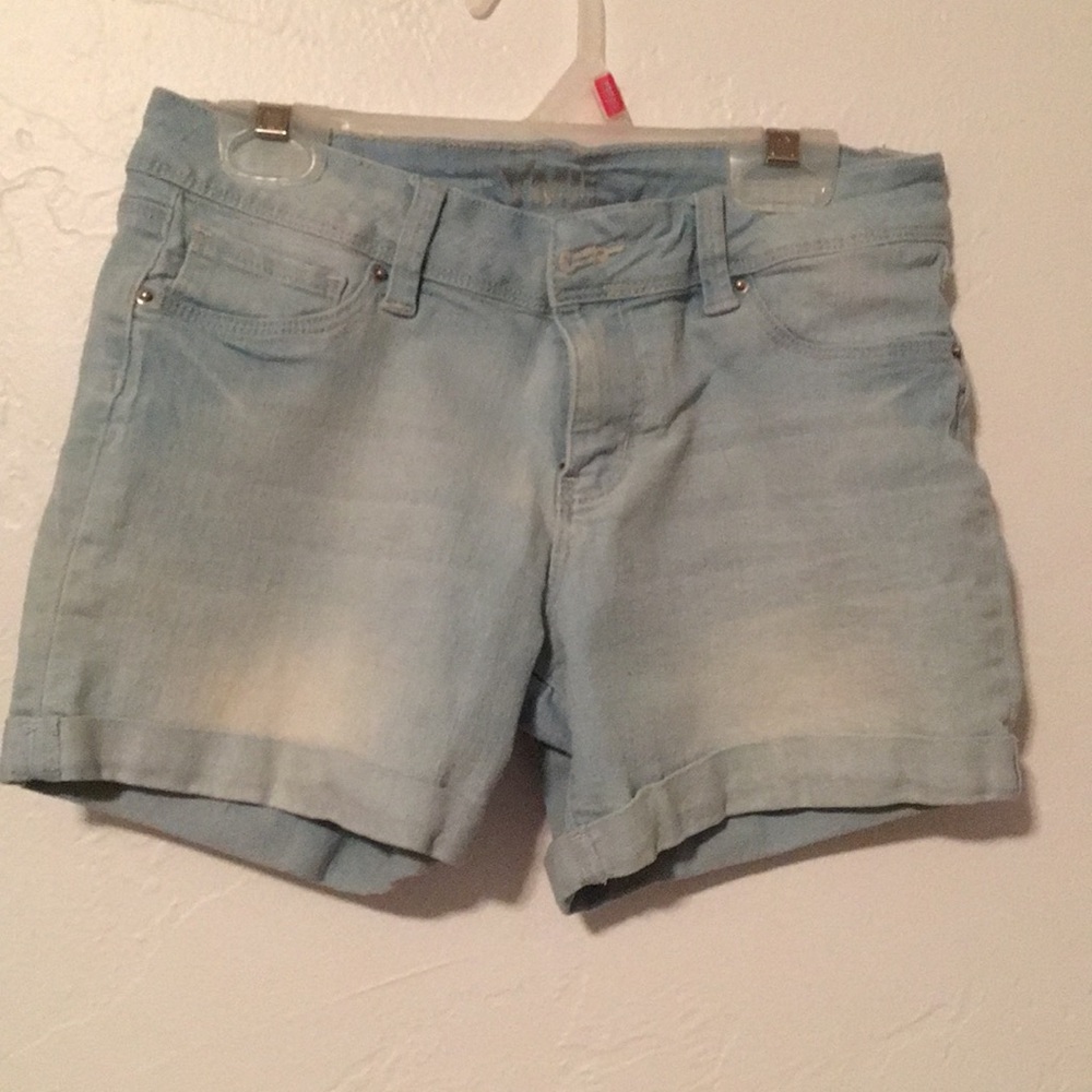Jean shorts.